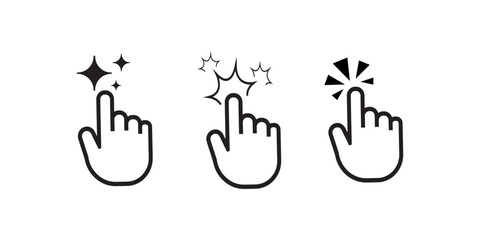 click button on white background	