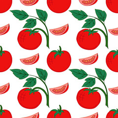 Pattern for textile or kitchen in hand draw style. Seamless pattern