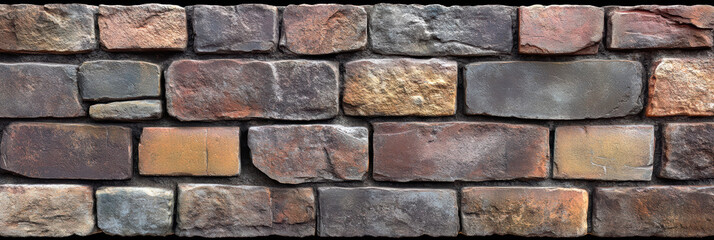 Textured stone wall background with weathered brick pattern.