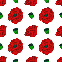 Pattern for textile or kitchen in hand draw style. Seamless pattern