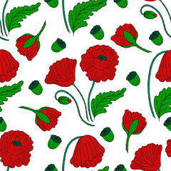 Pattern for textile or kitchen in hand draw style. Seamless pattern
