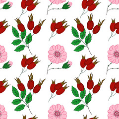 Pattern for textile or kitchen in hand draw style. Seamless pattern