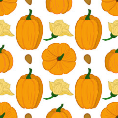 Pattern for textile or kitchen in hand draw style. Seamless pattern