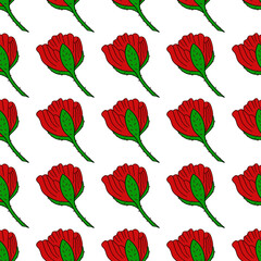 Pattern for textile or kitchen in hand draw style. Seamless pattern