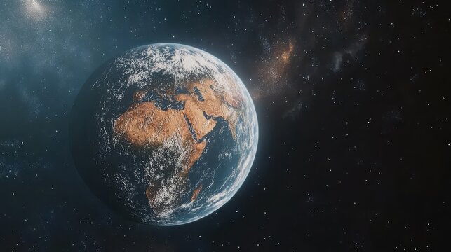 fictional planet earth in outer space