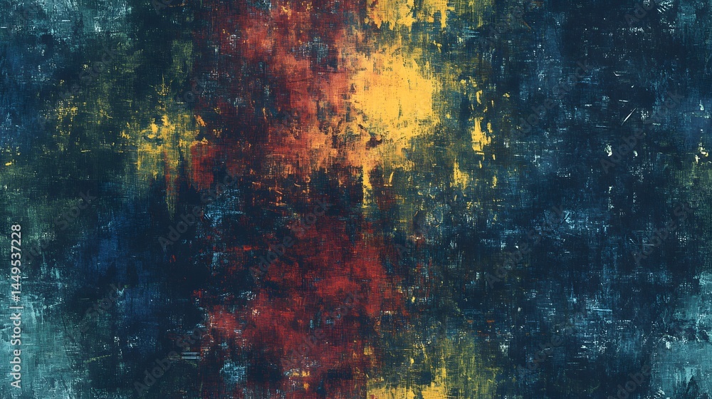 Poster abstract textured pattern with vibrant color strokes.