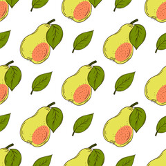 Pattern for textile or kitchen in hand draw style. Seamless pattern