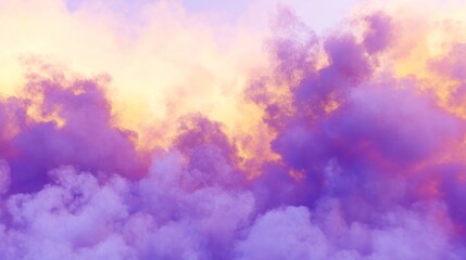 Colorful sunset cloudscape, aerial view. Background Peaceful sky. Use Background image