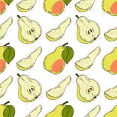 Pattern for textile or kitchen in hand draw style. Seamless pattern