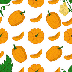 Pattern for textile or kitchen in hand draw style. Seamless pattern