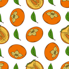 Pattern for textile or kitchen in hand draw style. Seamless pattern