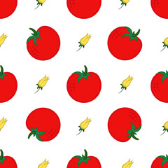 Pattern for textile or kitchen in hand draw style. Seamless pattern