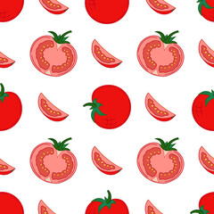 Pattern for textile or kitchen in hand draw style. Seamless pattern