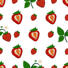 Pattern for textile or kitchen in hand draw style. Seamless pattern