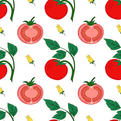 Pattern for textile or kitchen in hand draw style. Seamless pattern