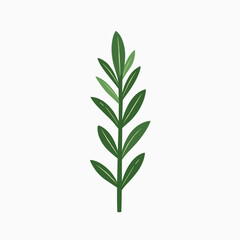 Naklejka premium green leafy plant illustration with white background