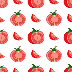 Pattern for textile or kitchen in hand draw style. Seamless pattern