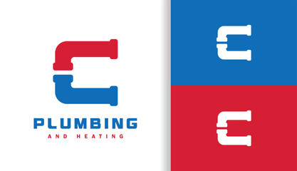 LETTER C PLUMBING AND HEATING LOGO