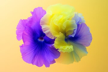 Naklejka premium Colorful pansies arranged in a delicate floral display.