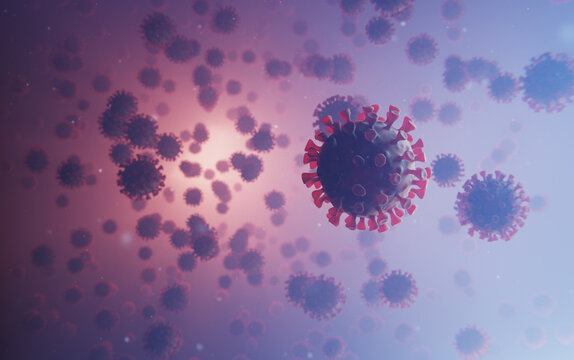 A close up of a virus infecting the body