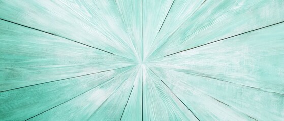 Radiating teal wood panel background image.