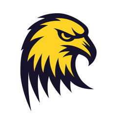 Abstract eagle angry face logo vector