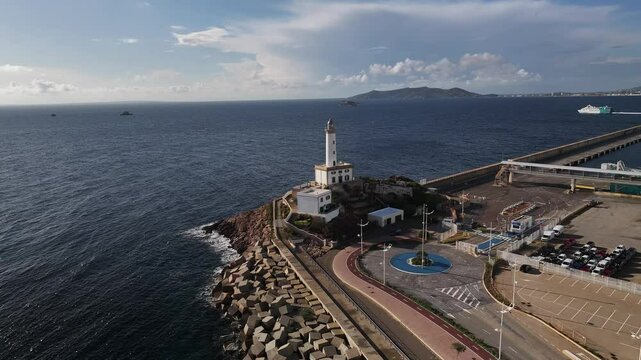 Faro del Botafoc en el paseo maritimo de Ibiza, Islas Baleares
