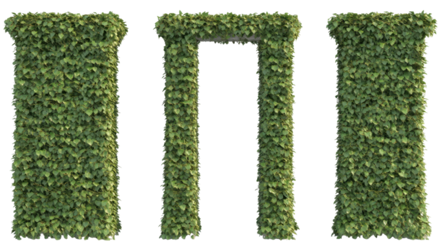 Lush Greenery Archway Structure Surrounded by Vegetation with Transparent Background