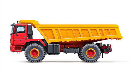 Fototapeta premium Large Dump Truck Vector Illustration