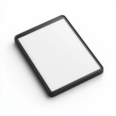 Isolated blank screen tablet mockup for app presentation and responsive website display on white background