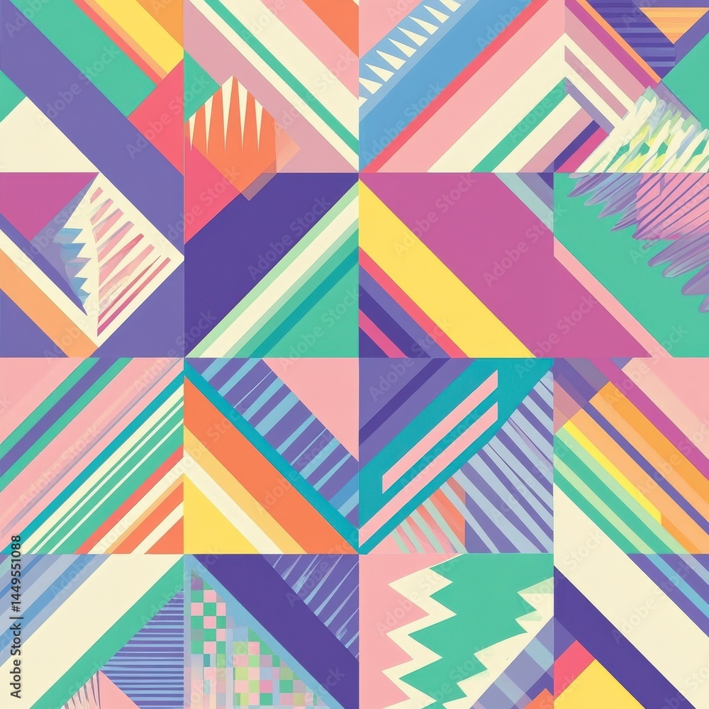 Aufkleber colorful abstract seamless geometric pattern background texture design vector print wallpaper