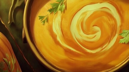 Autumnal Pumpkin Soup: A Whirlwind of Flavor and Color