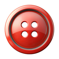 Fototapeta premium Red Sewing Button: High-Resolution Image