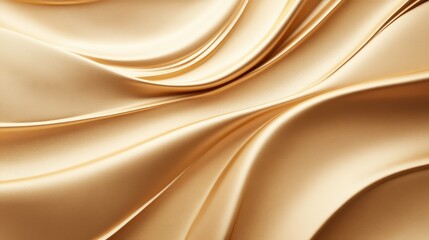 Elegant, flowing gold fabric drapes in a dynamic pattern.
