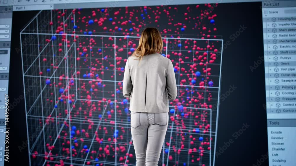 Aufkleber 3d big data analytics in cloud
