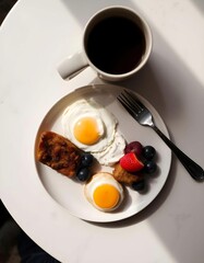 breakfast with coffee