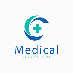 Obraz premium Letter C Medical Circular Logo Icon Design template