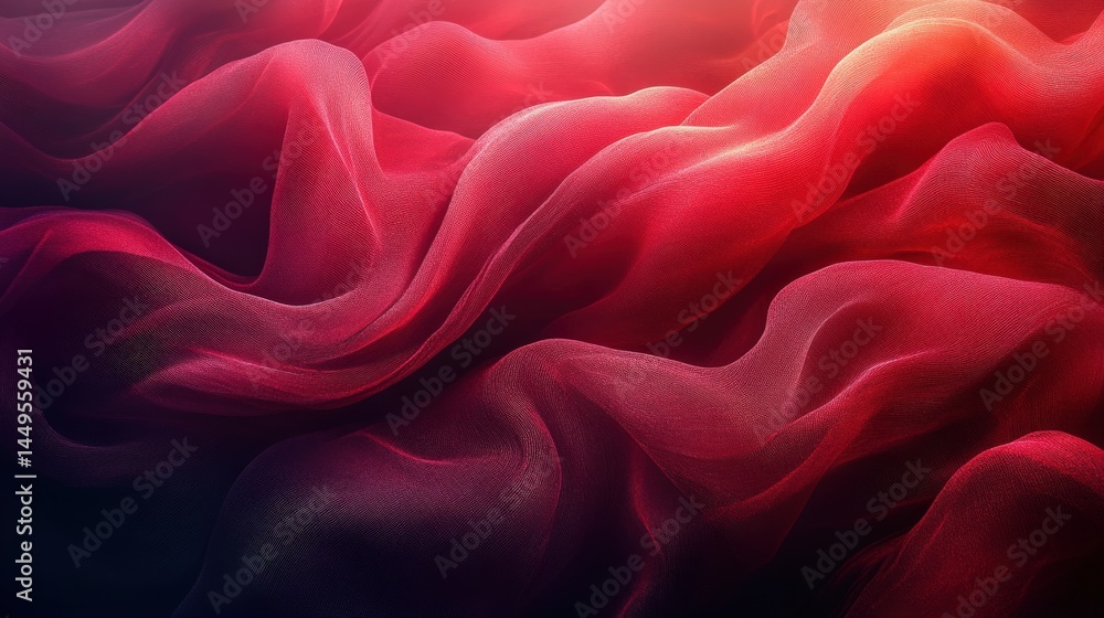 Poster ethereal red abstract background with flowing organic shapes and gradients