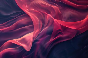 Fototapeta premium Abstract red color wave flowing express the energetic ripple. Seamless texture of vividness curve swirling convey sense of harmony and wonderful scene perfect for effect and graphic design. AIG51.