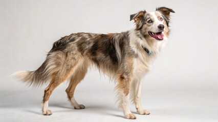 Border Collie Mix on studio background