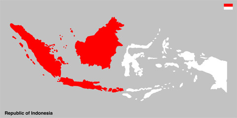 vector map of the republic of indonesia