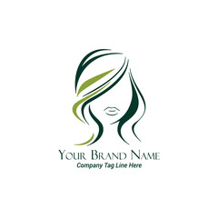 Natural beauty logo design for cosmetic brand vector art