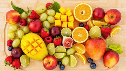 Bounty of Sun and Earth's Gifts: A Rich and Healthy Collection of Seasonal Fresh Fruits, Berries, and Nuts That Brightly Decorate the Table and Energize Just by Looking