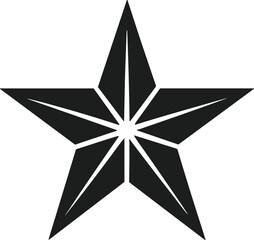 Segmented Star Silhouette Vector for USA Independence Day and Patriotic Designs