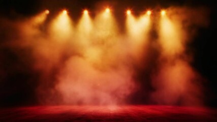 Bright yellow stage lights backdrop creating a lively and energetic atmosphere on the stage