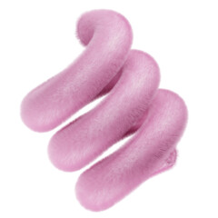 3D Abstract Fluffy Pink Spiral Shape
