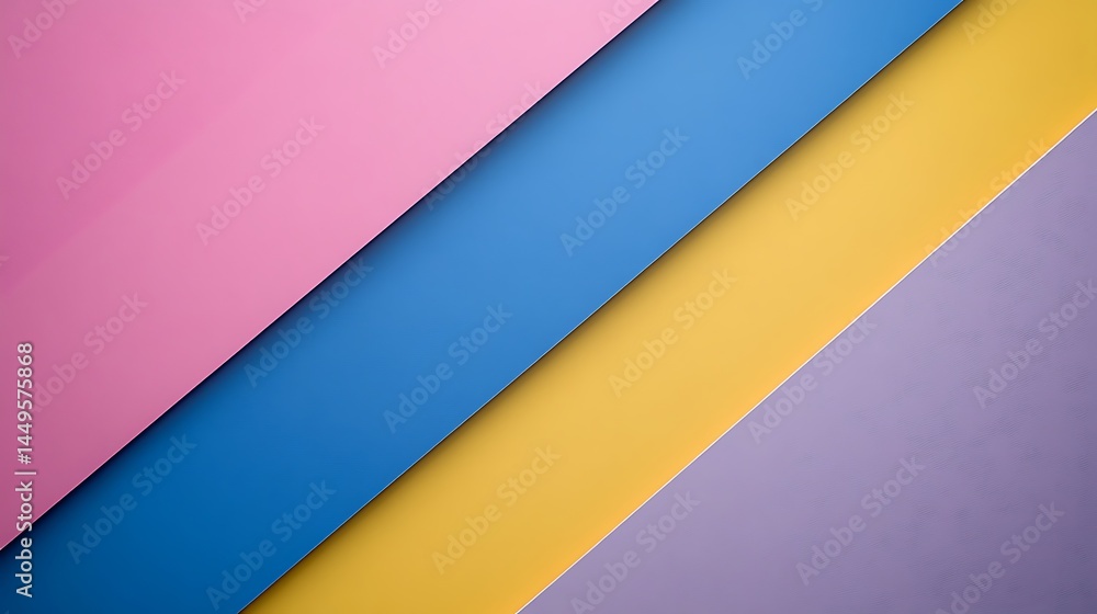 Poster abstract colorful paper layers material design