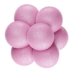 3D Abstract Fluffy Pink