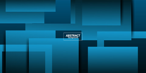 Simple abstract square dark blue background with overlapping shadows. Colorful blue design with simple pattern. Vector eps10