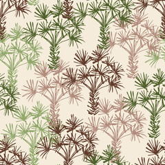 Floral vector seamless pattern. Palm tree silhouette, camouflage colors. For fabric prints, textile products, men's shirts.